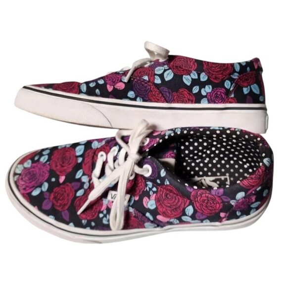 Vans Roses Doheny Women's Size 7.5 Low Top Lace Up Skater Comfort Sneakers - Picture 4 of 7